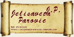 Jelisaveta Parović vizit kartica